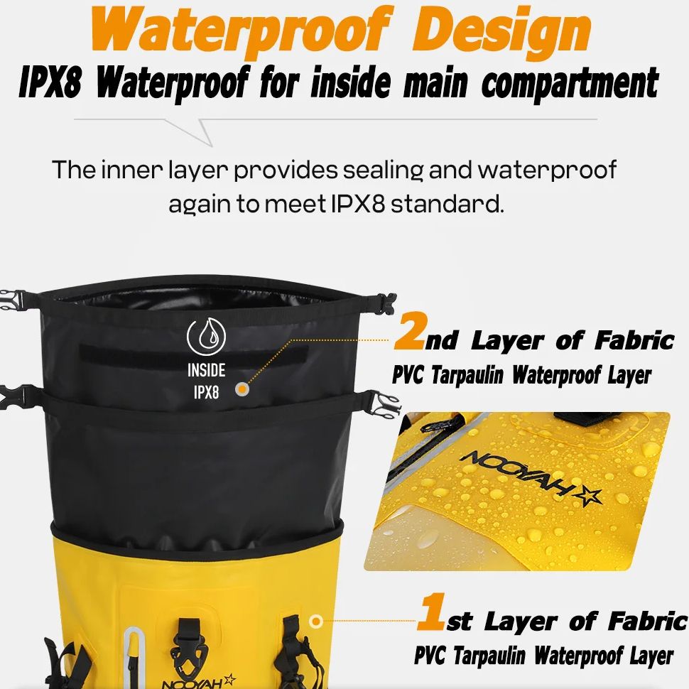 NOOYAH Dry Bag Waterproof Back - đánh giá và giá Fishing Bag Waterproof