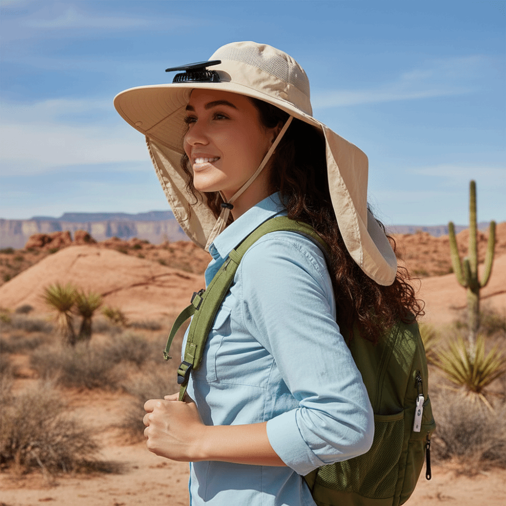 Gift UPF50+ Solar Fan Hat Wate - đánh giá và giá Fishing Hat